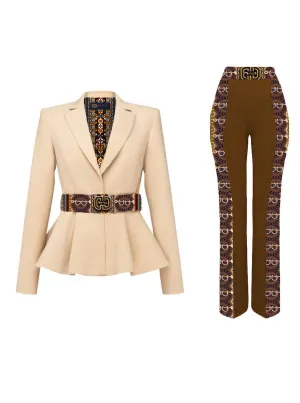 Beige Suit Elegant Collection