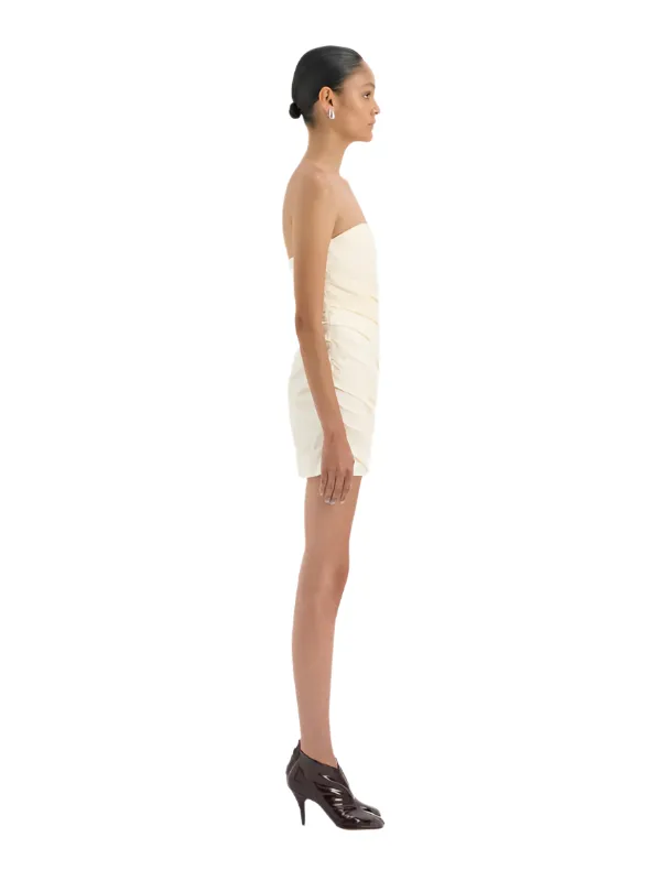Florent Strapless Mini Dress in Cream