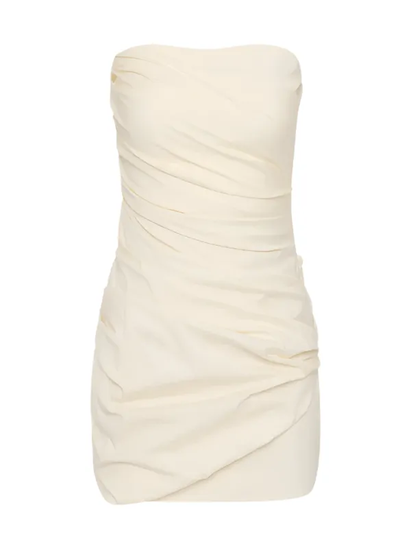 Florent Strapless Mini Dress in Cream