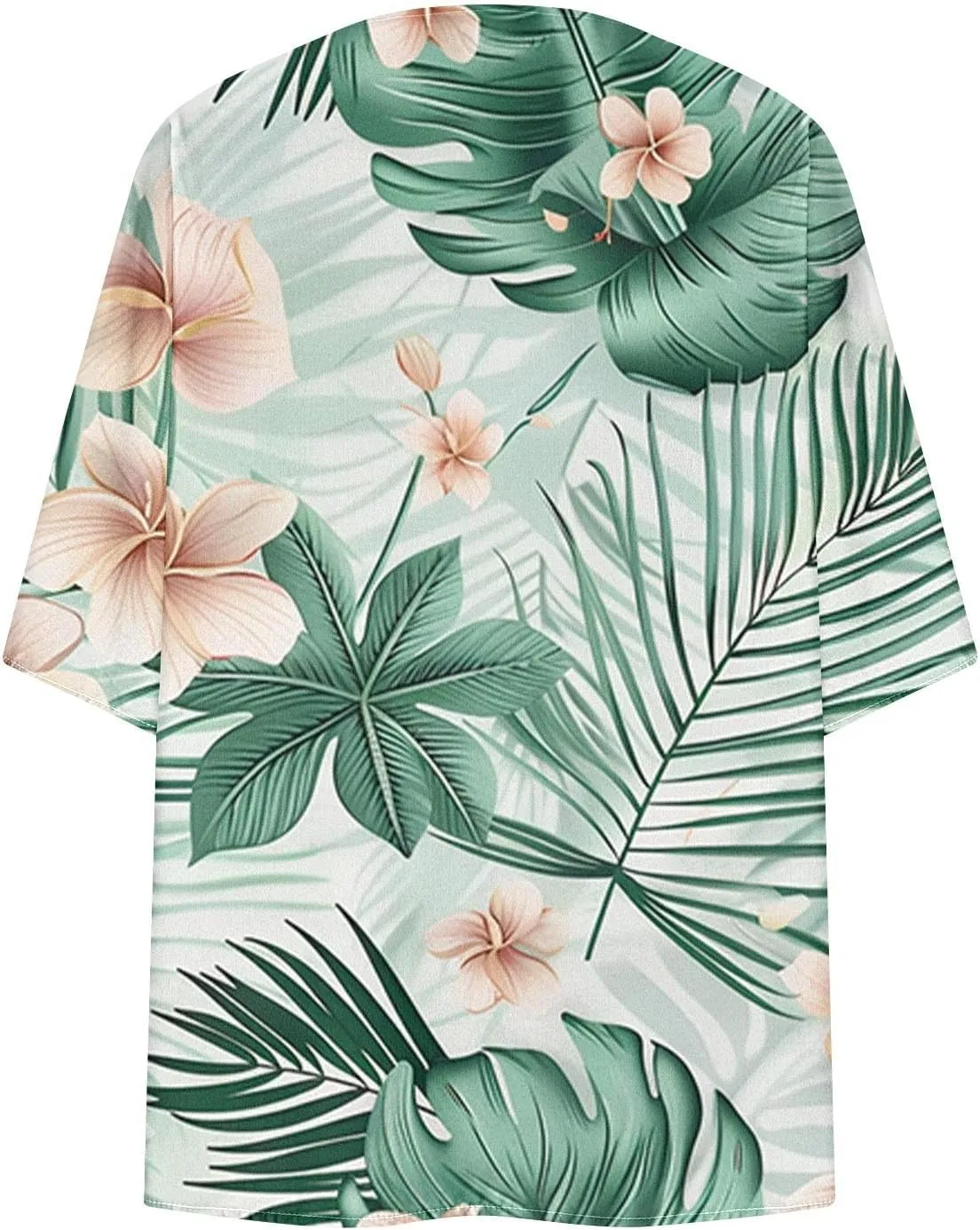 Kimonos for Women Comfy Beach Cover up Sheer Loose Open Front Cardigan Tops Blouse Summer Vacation Outfits