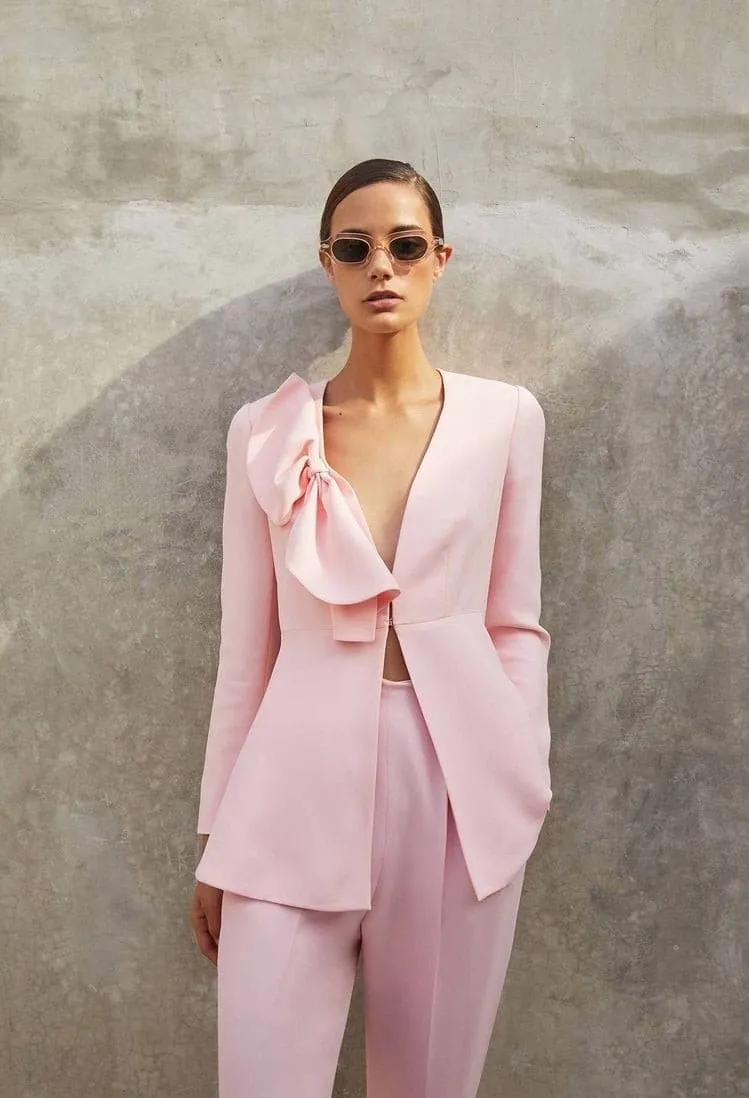 Pink Suit with Bow