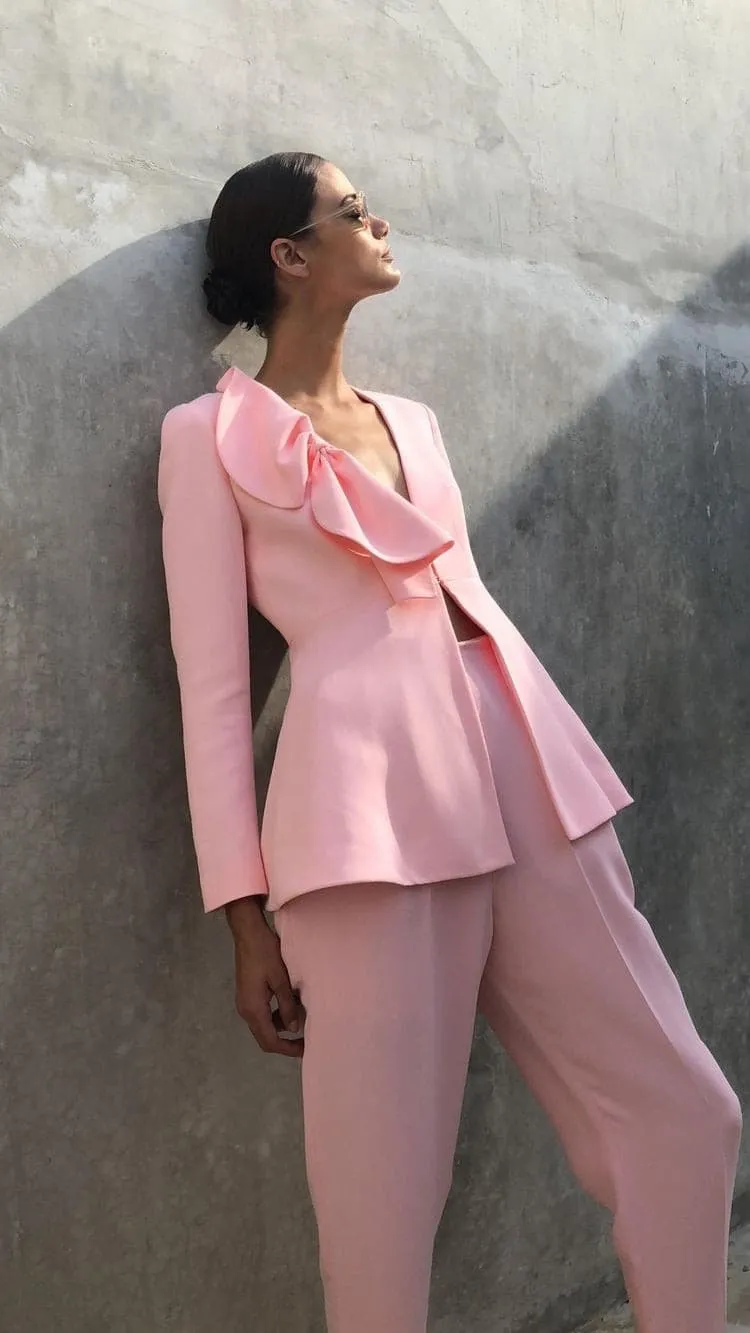 Pink Suit with Bow