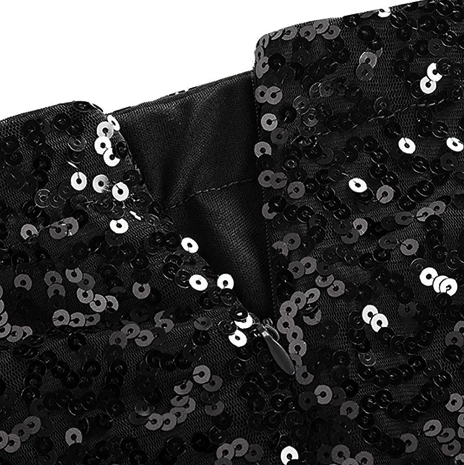 Sequin Skirt for Women, Sparkly Skirts, Sexy Glitter High Waisted Casual Midi Skirt Bodycon for Holiday/Party/Disco
